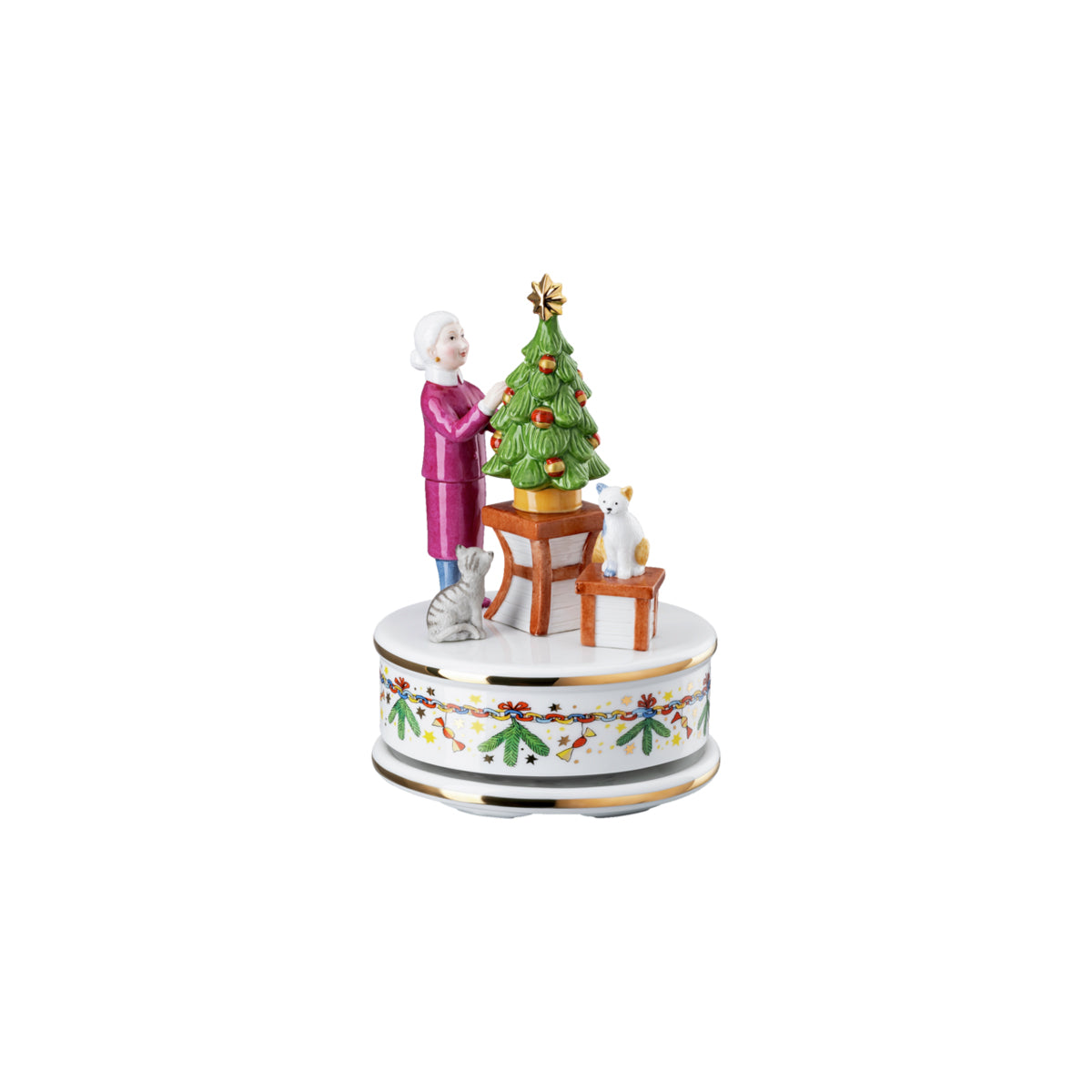 Hutschenreuther Christmas Music Box - Granny's Cats-Goviers