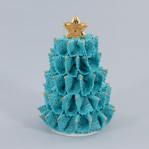 Irish Dresden Turquoise Christmas Tree-Goviers