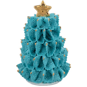 Irish Dresden Turquoise Christmas Tree-Goviers