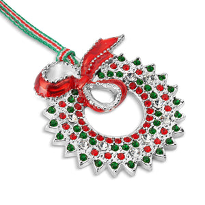 Newbridge Silverware Christmas Wreath with Bow Tree Decoration