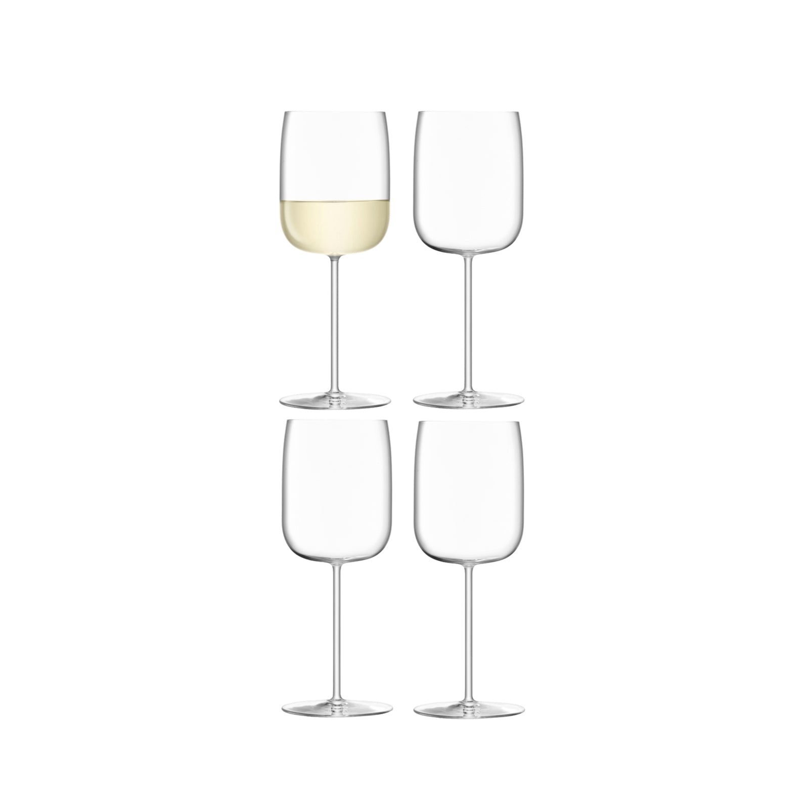LSA Glass Borough Wine Glass 380ml Set of 4-Goviers