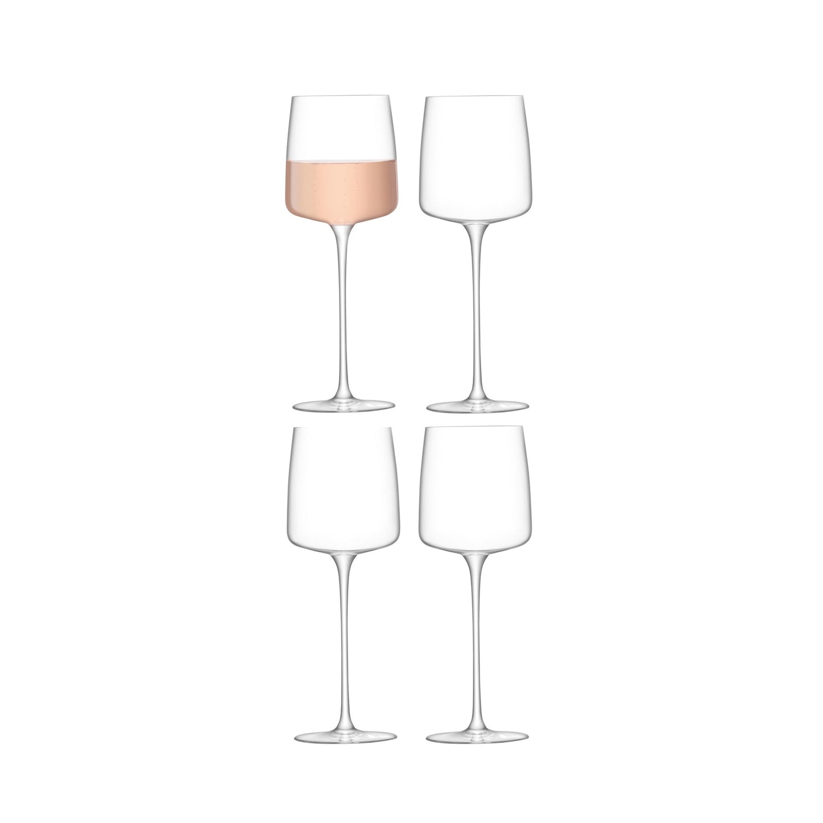LSA Glass Metropolitan Wine Glass 350ml Set of 4-Goviers