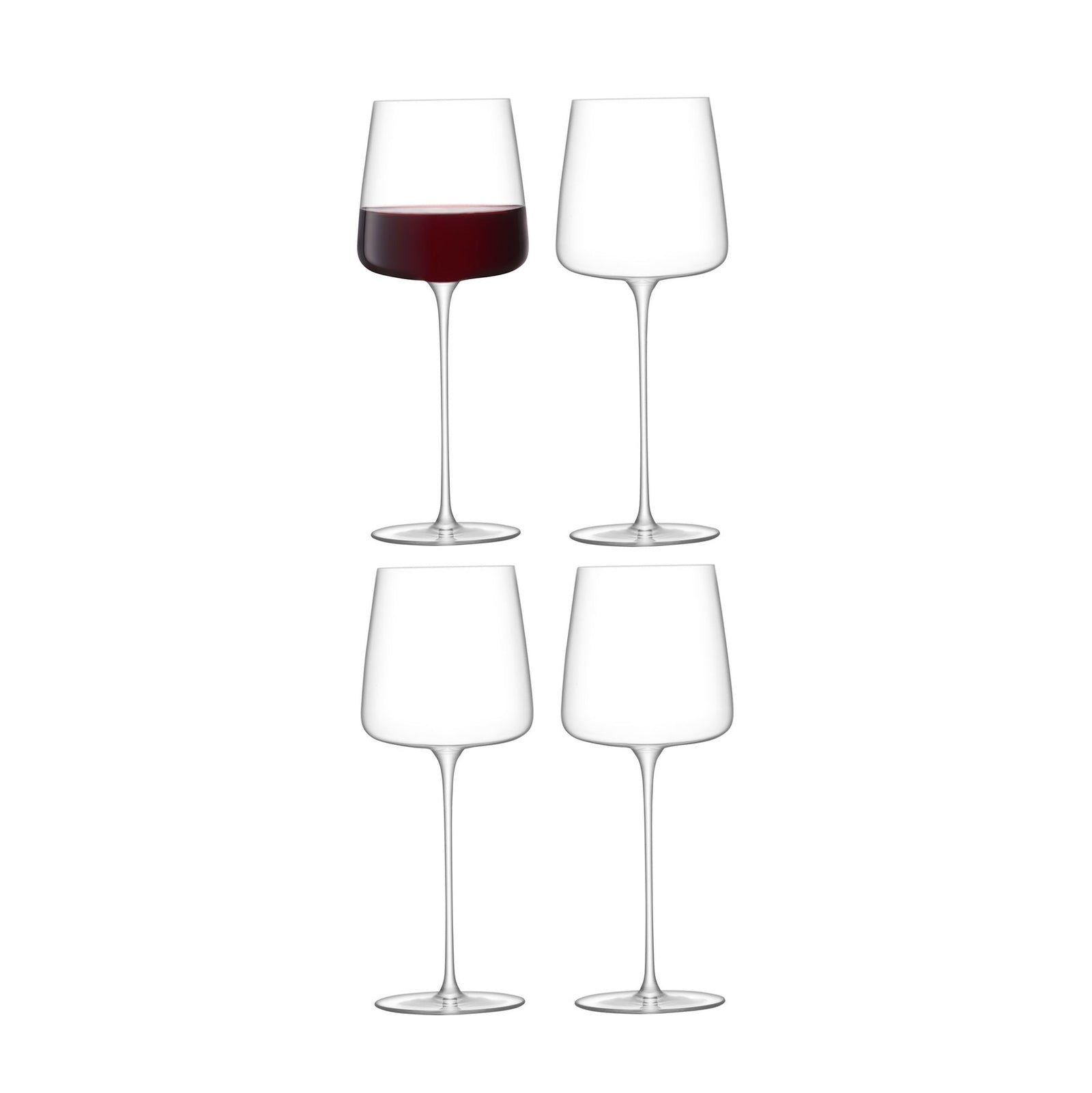 LSA Glass Metropolitan Wine Glass 400ml Set of 4-Goviers
