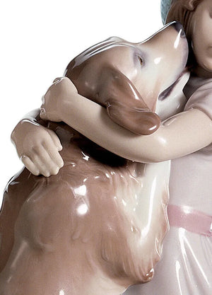 Lladro A Warm Welcome Dog Figurine-Goviers
