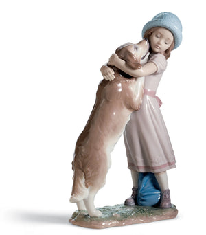 Lladro A Warm Welcome Dog Figurine-Goviers