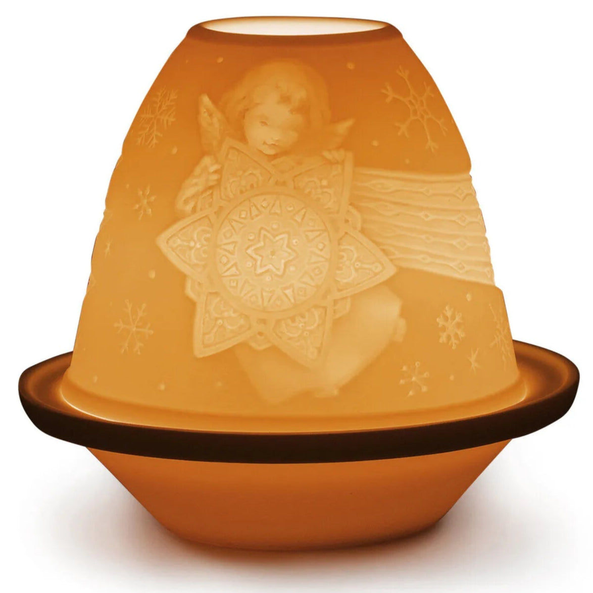 Lladro Angel With Star Lithophane Votive Light-Goviers