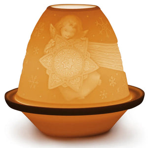 Lladro Angel With Star Lithophane Votive Light-Goviers