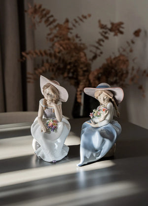 Lladro Fragrant Bouquet Girl Figurine-Goviers
