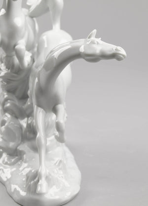 Lladro Horses Galloping-Goviers