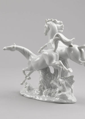 Lladro Horses Galloping-Goviers