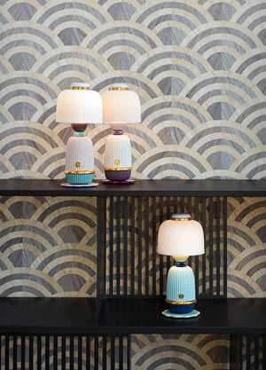 Lladro Kokeshi Wireless Lamp - Blue-Goviers