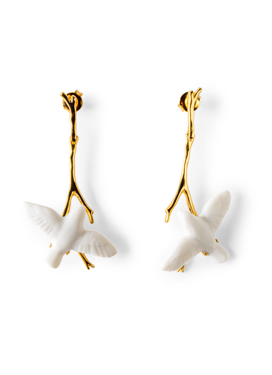 Lladro Magic Forest Long Earrings-Goviers
