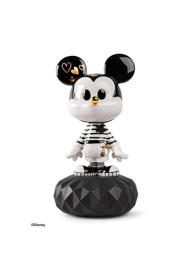 Lladro Mickey In Black And White-Goviers