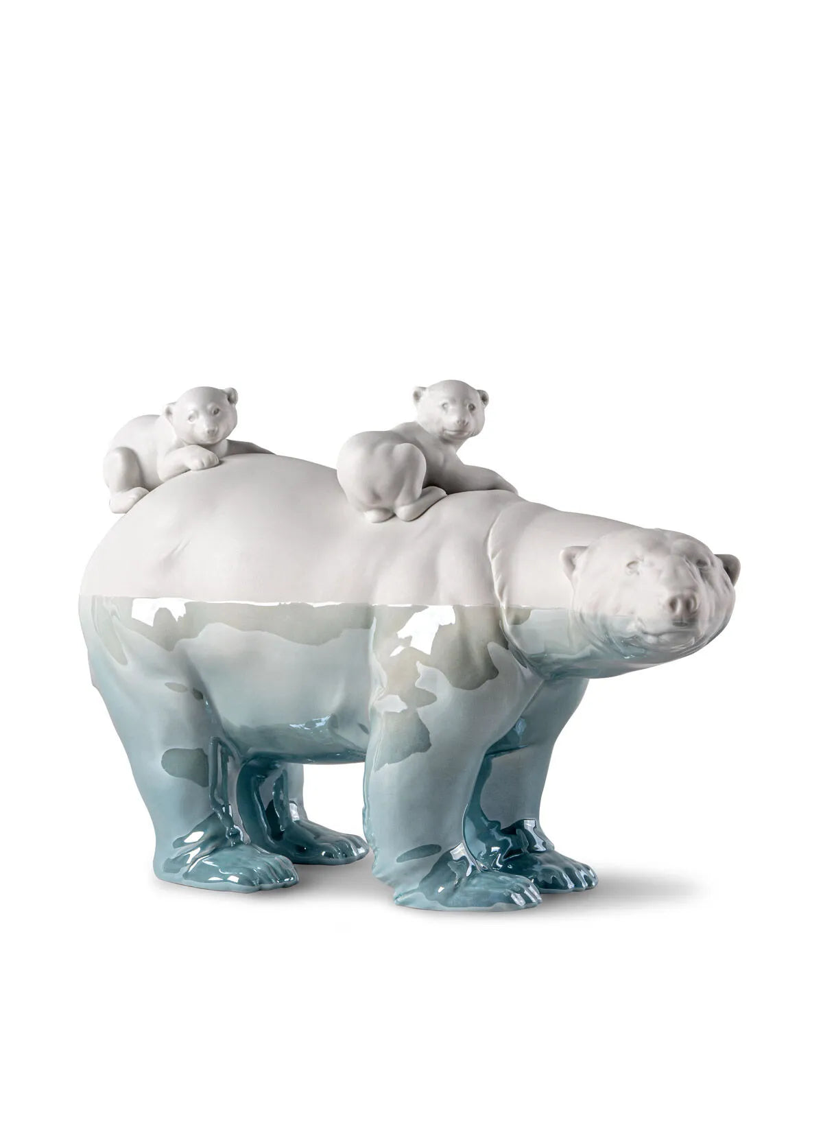 Lladro Mummy Bear And Babies Underwarter-Goviers
