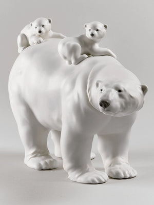 Lladro Mummy Polar Bear and Babies-Goviers