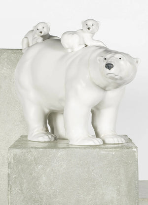 Lladro Mummy Polar Bear and Babies-Goviers