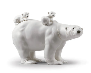 Lladro Mummy Polar Bear and Babies-Goviers