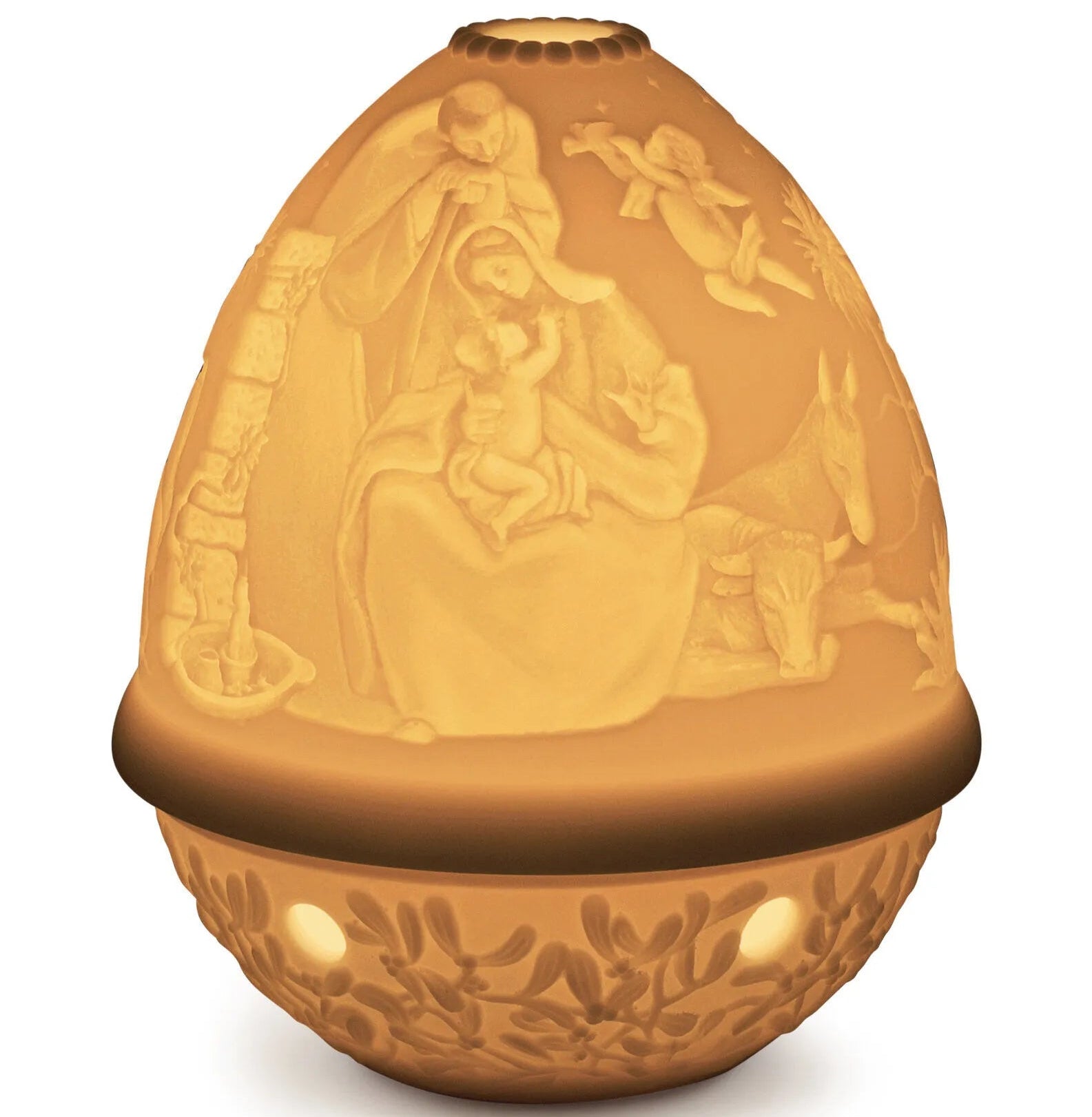 Lladro Nativity Lithophane Votive Light-Goviers