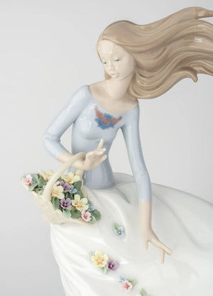Lladro Petals of The Wind Woman Figurine-Goviers