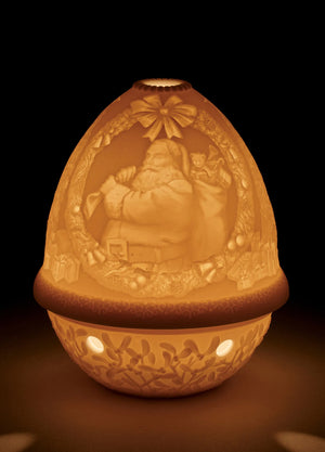 Lladro Santa Claus Lithophane Votive Light-Goviers