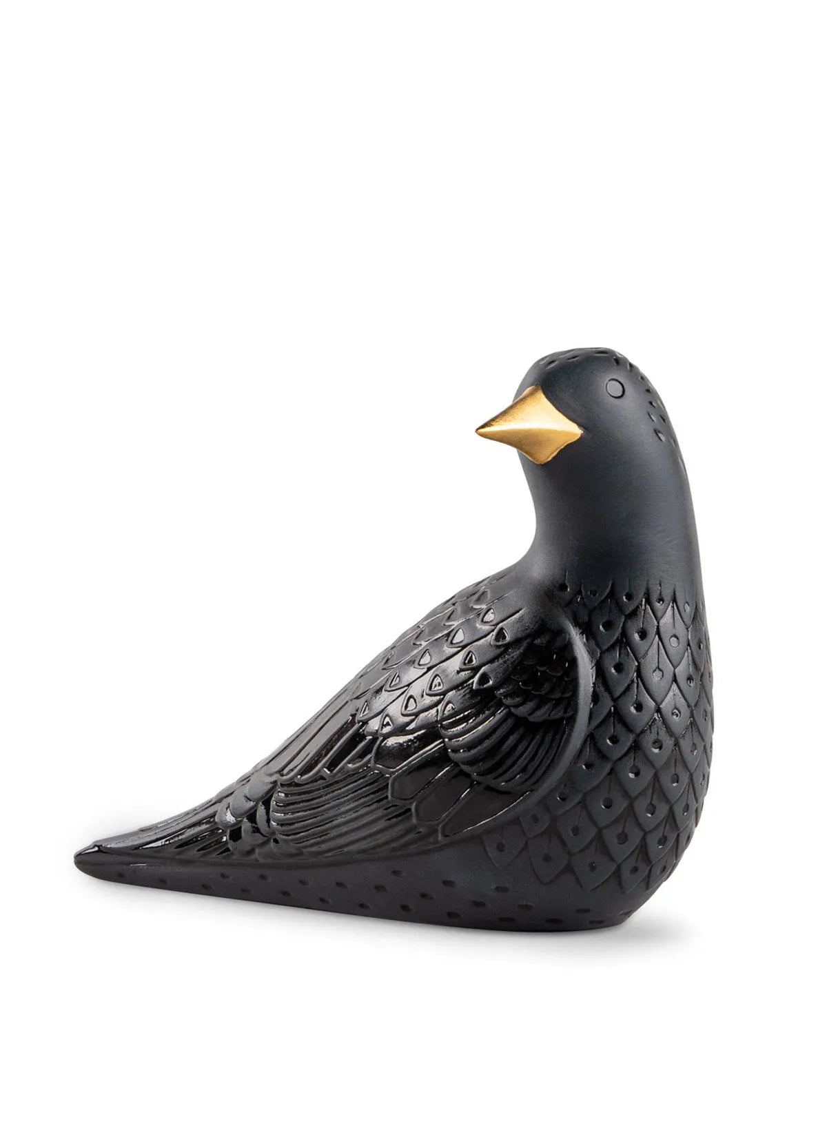 Lladro Starling II Figurine. Black-Goviers