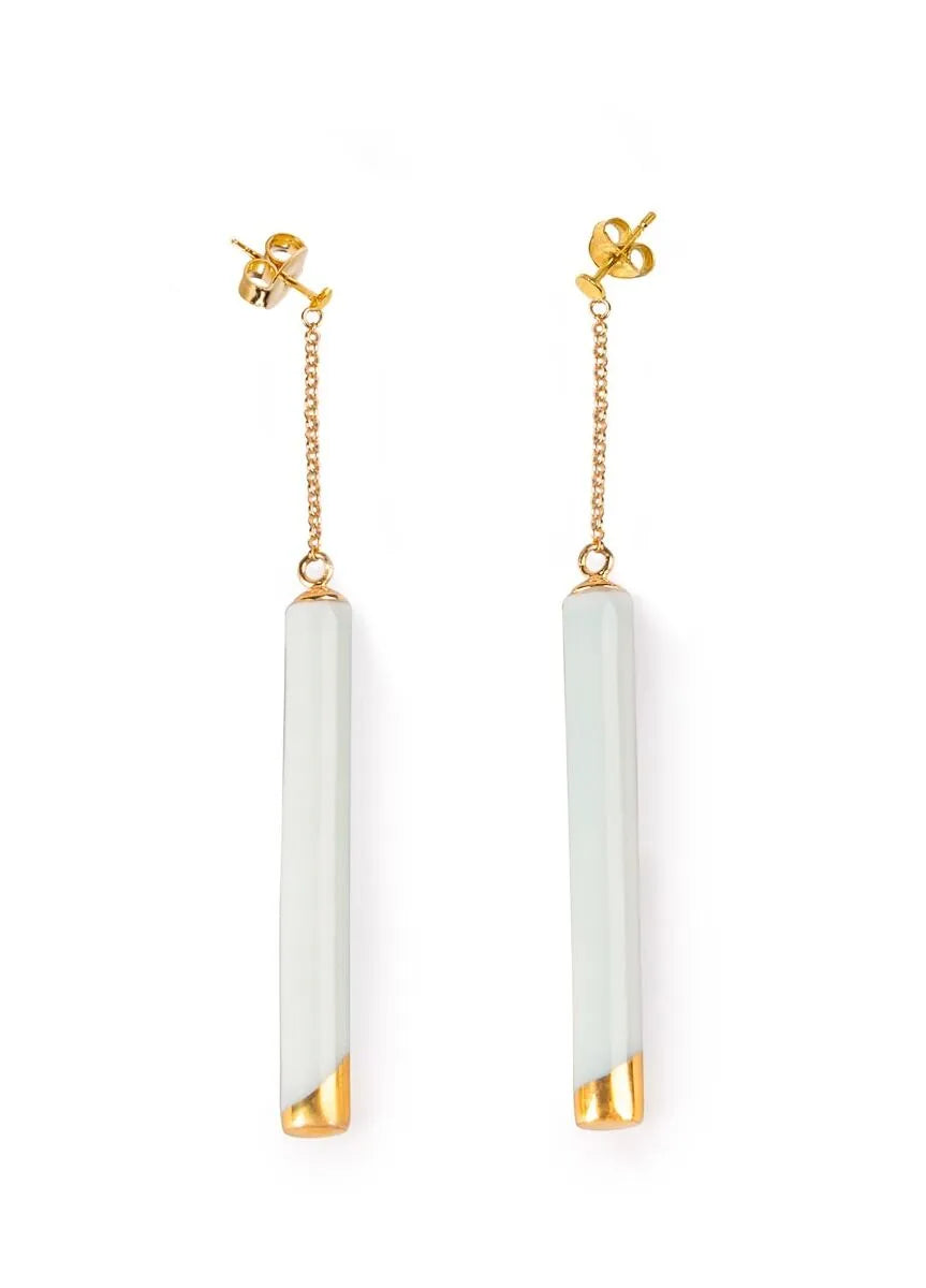 Lladro Twiggy Long Earrings-Goviers