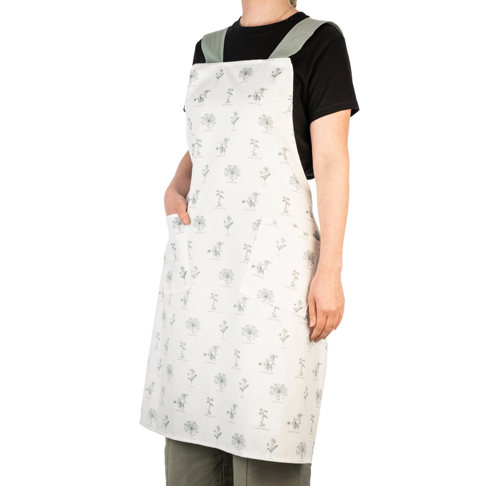 Mary Berry English Garden Flowers Cross Back Apron-Goviers
