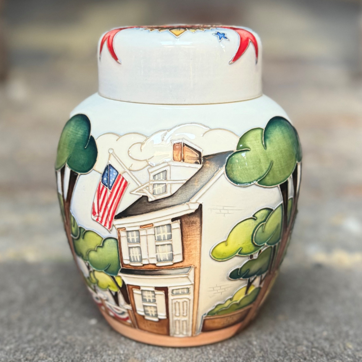 Moorcroft 4th of July Ginger Jar-Goviers