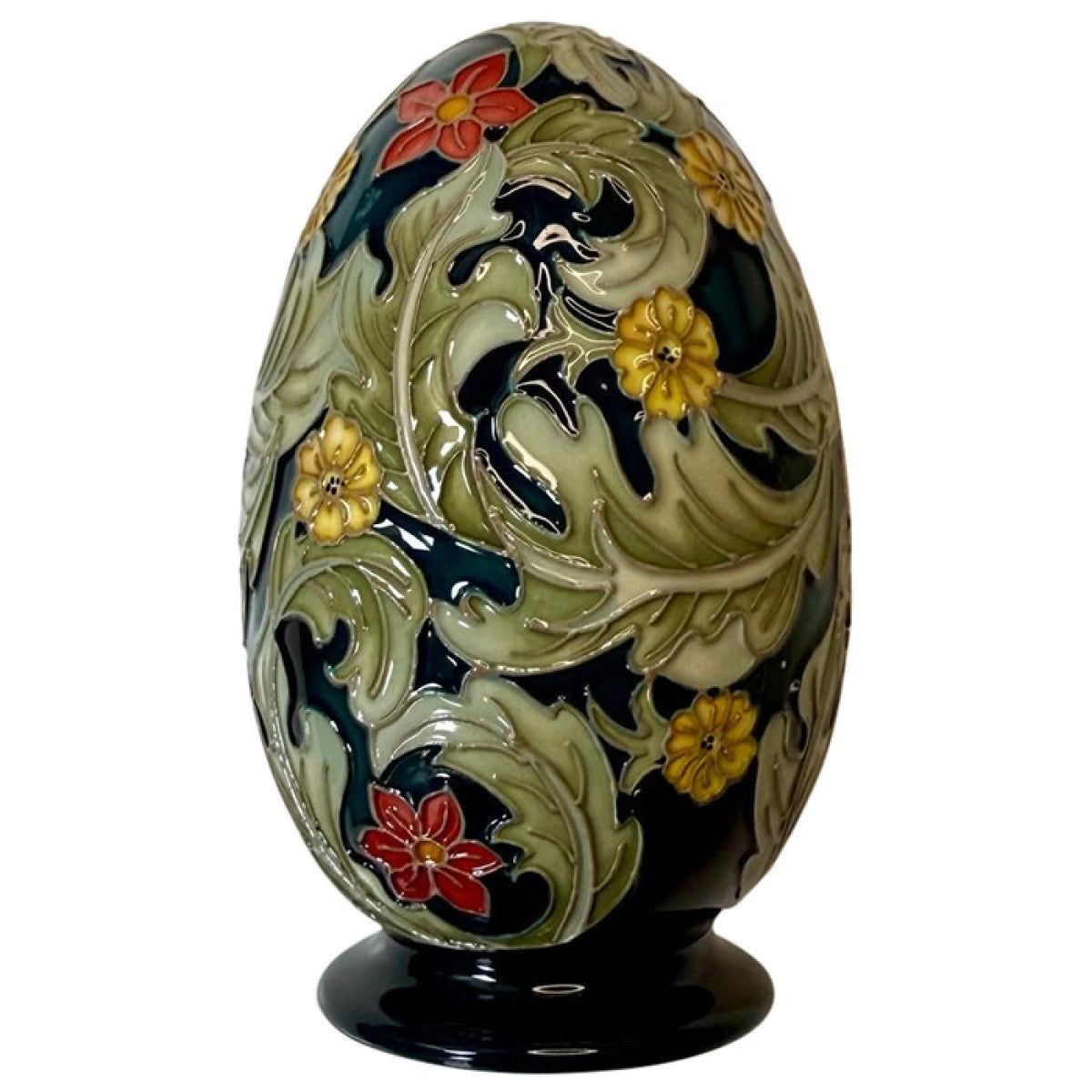 Moorcroft Acanthus and Flowers Egg-Goviers