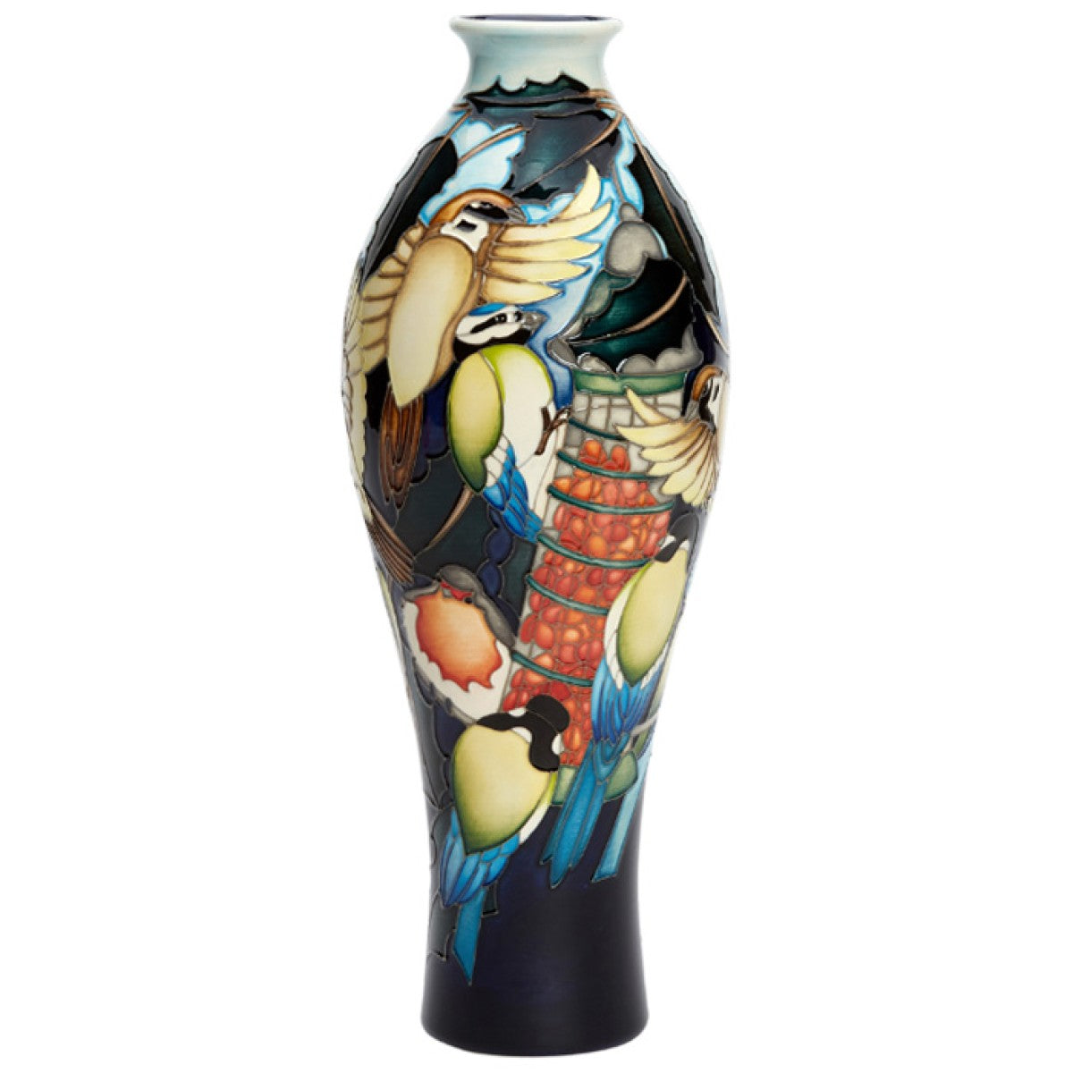 Moorcroft Birdfeeders Vase-Goviers