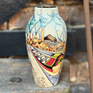 Moorcroft Bottles & Barges Vase-Goviers