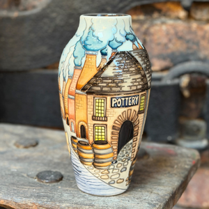 Moorcroft Bottles & Barges Vase-Goviers