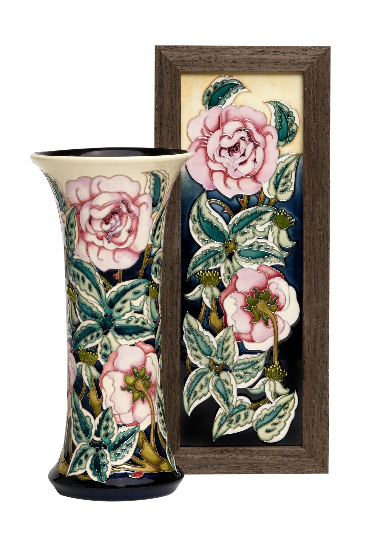 Moorcroft Chawton Rose Plaque-Goviers
