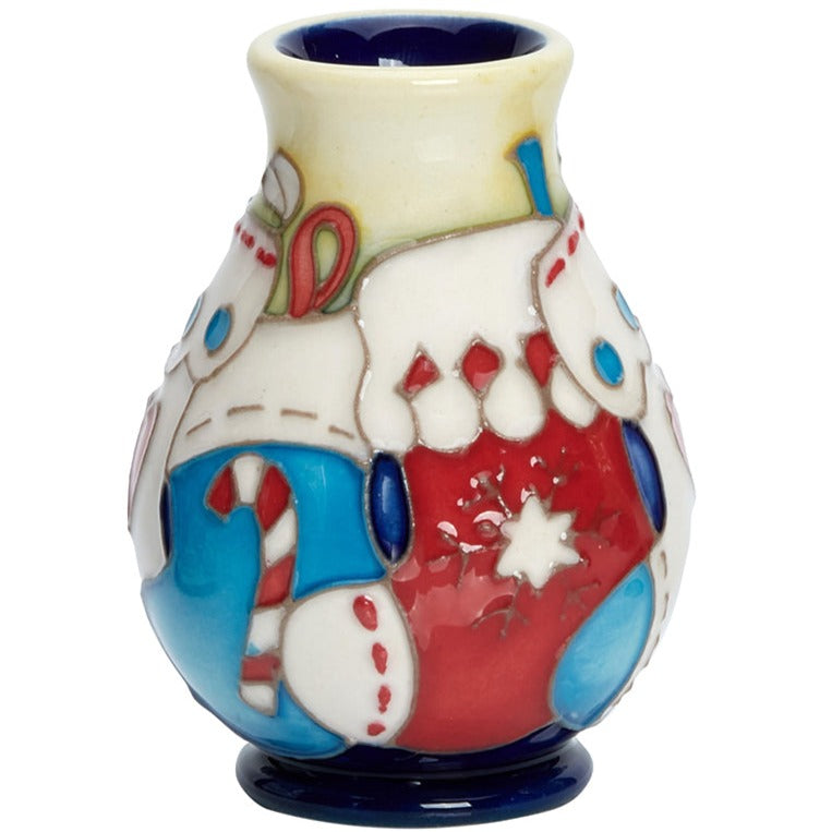 Moorcroft Christmas Stockings Vase-Goviers