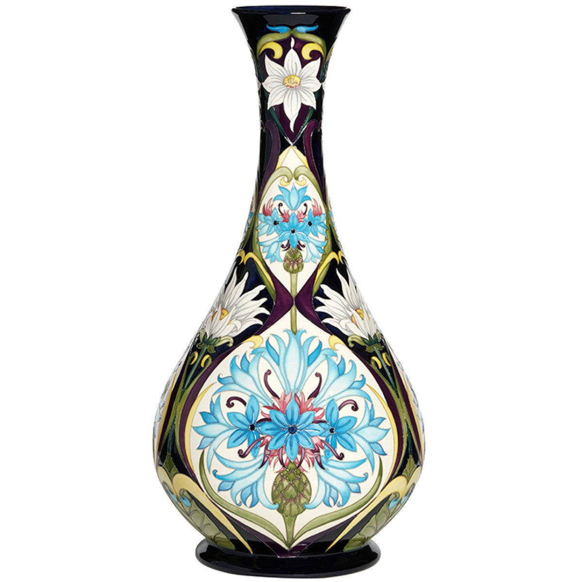 Moorcroft Daisies and Cornflowers Vase-Goviers