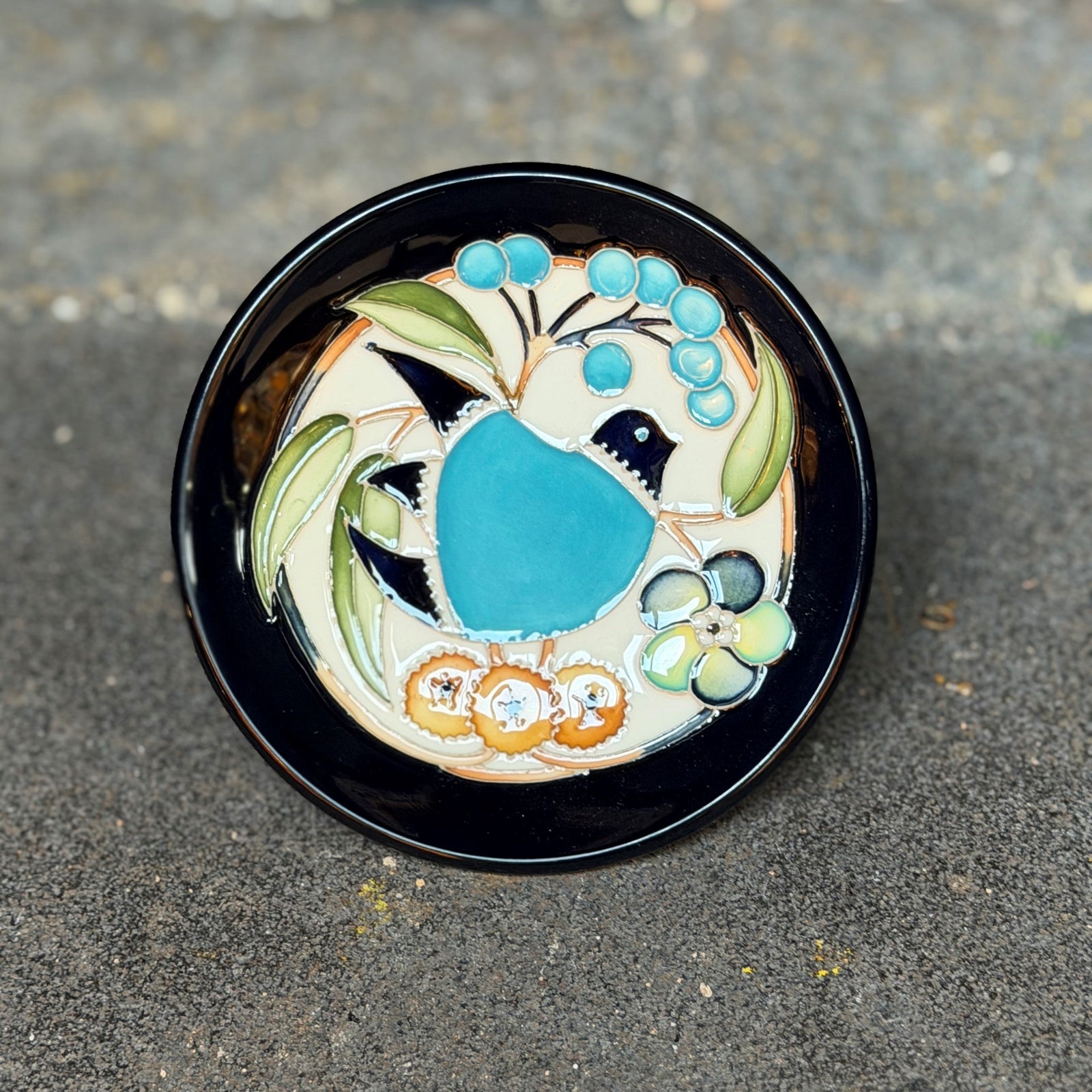 Moorcroft Embroidered Birds Coaster-Goviers