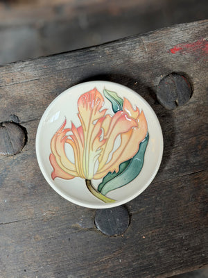 Moorcroft Flames of Spring Coaster - Pink-Goviers