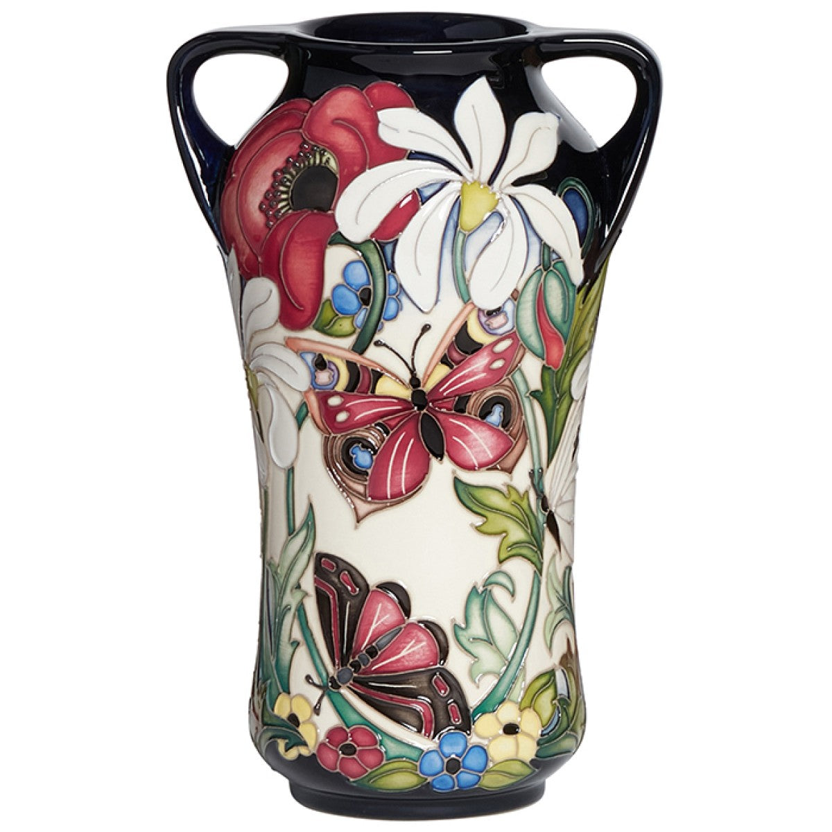 Moorcroft Floral Fantasia Two Handled Vase - Signed By Will Moorcroft-Goviers