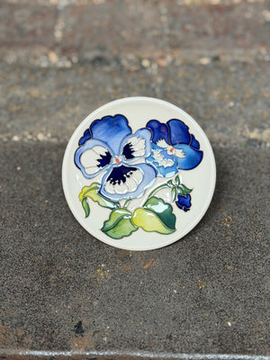 Moorcroft Garden Grace Blue Coaster-Goviers