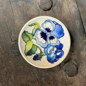 Moorcroft Garden Grace Blue Coaster-Goviers