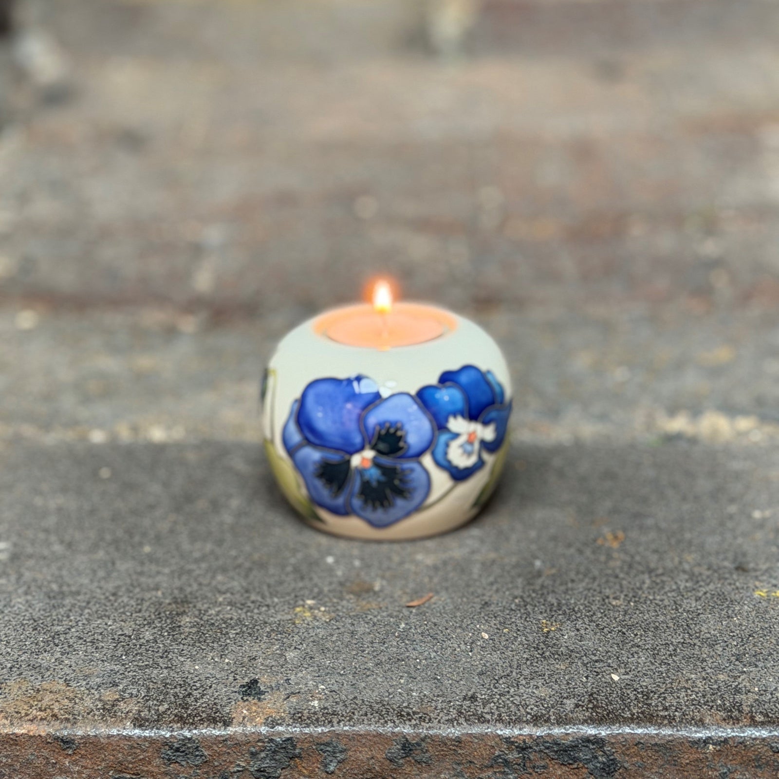 Moorcroft Garden Grace Blue Tea light-Goviers