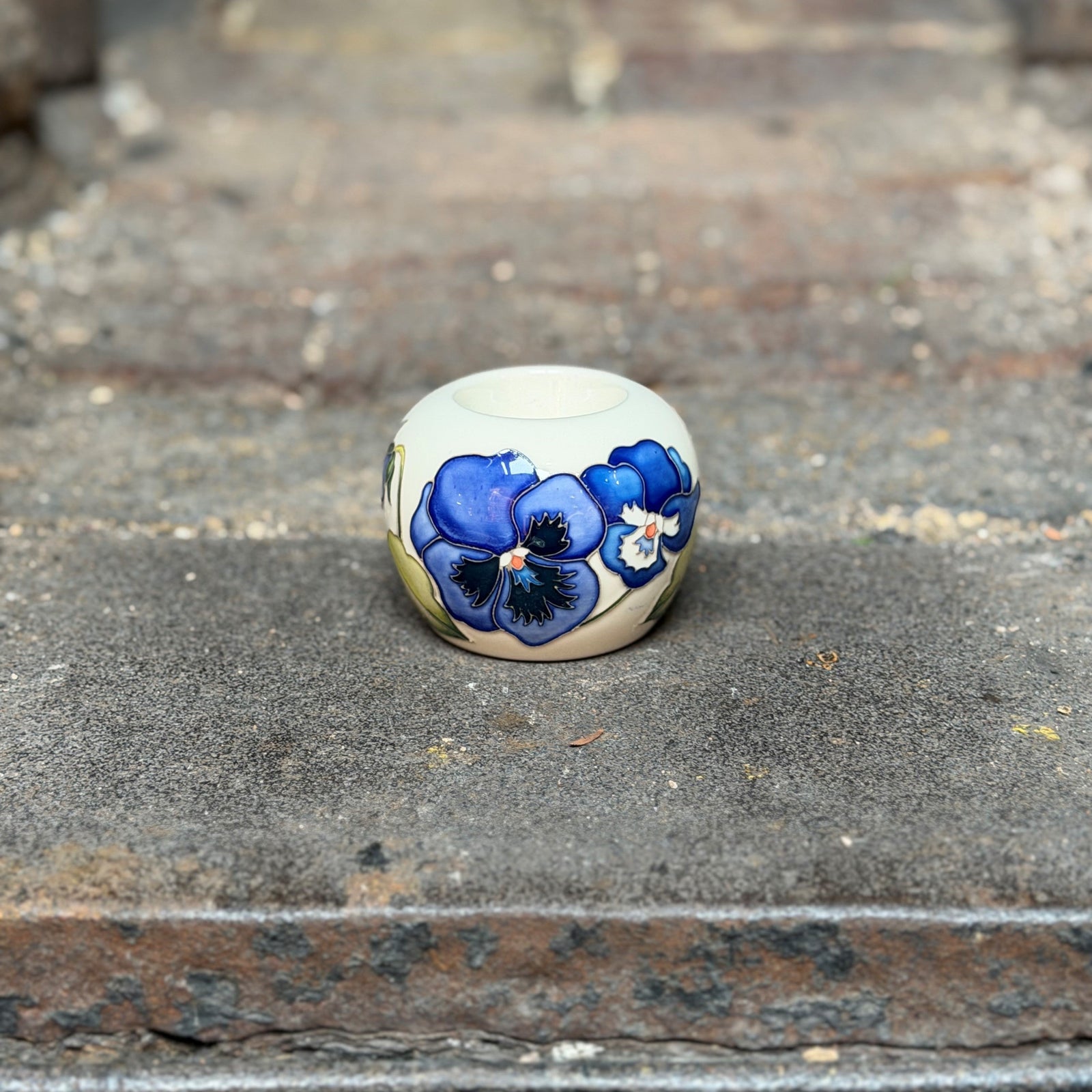Moorcroft Garden Grace Blue Tea light-Goviers