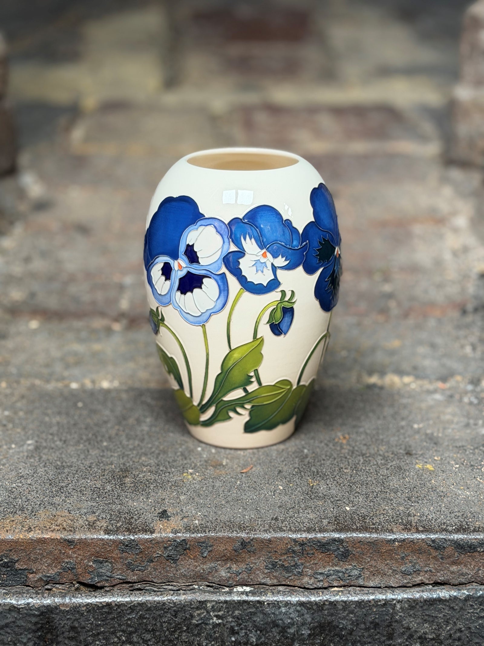 Moorcroft Garden Grace Blue Vase 102/7-Goviers