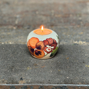 Moorcroft Garden Grace Orange Tea light-Goviers
