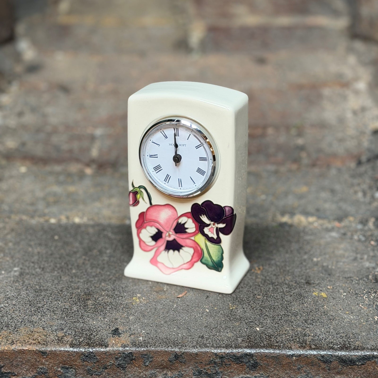 Moorcroft Garden Grace Pink Clock-Goviers