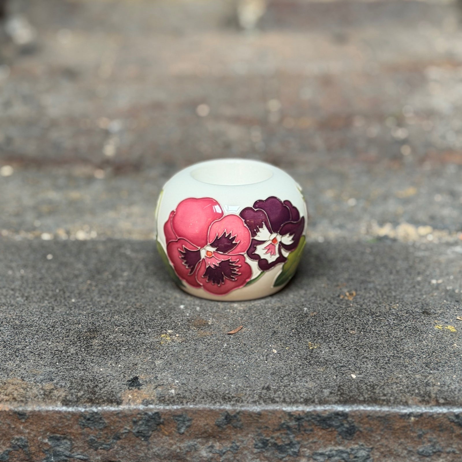 Moorcroft Garden Grace Pink Tea light-Goviers