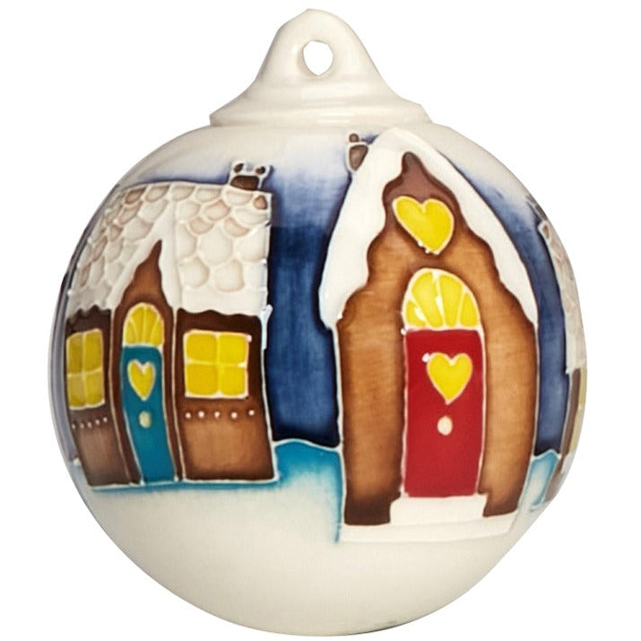 Moorcroft Gingerbread Houses Bauble-Goviers