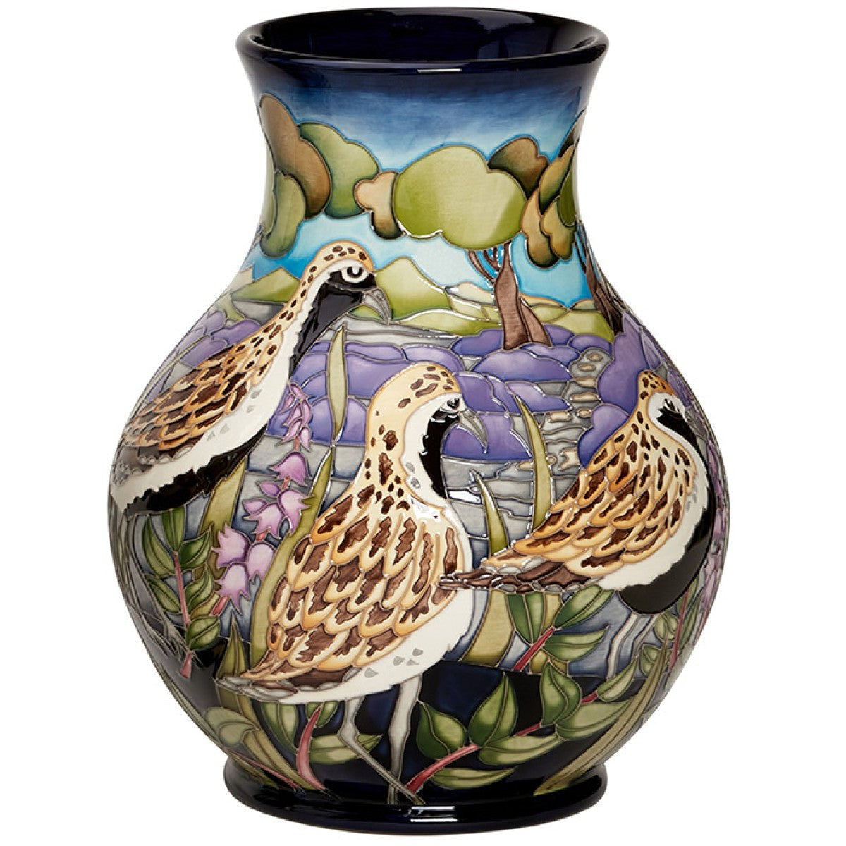 Moorcroft Golden Plovers Vase-Goviers