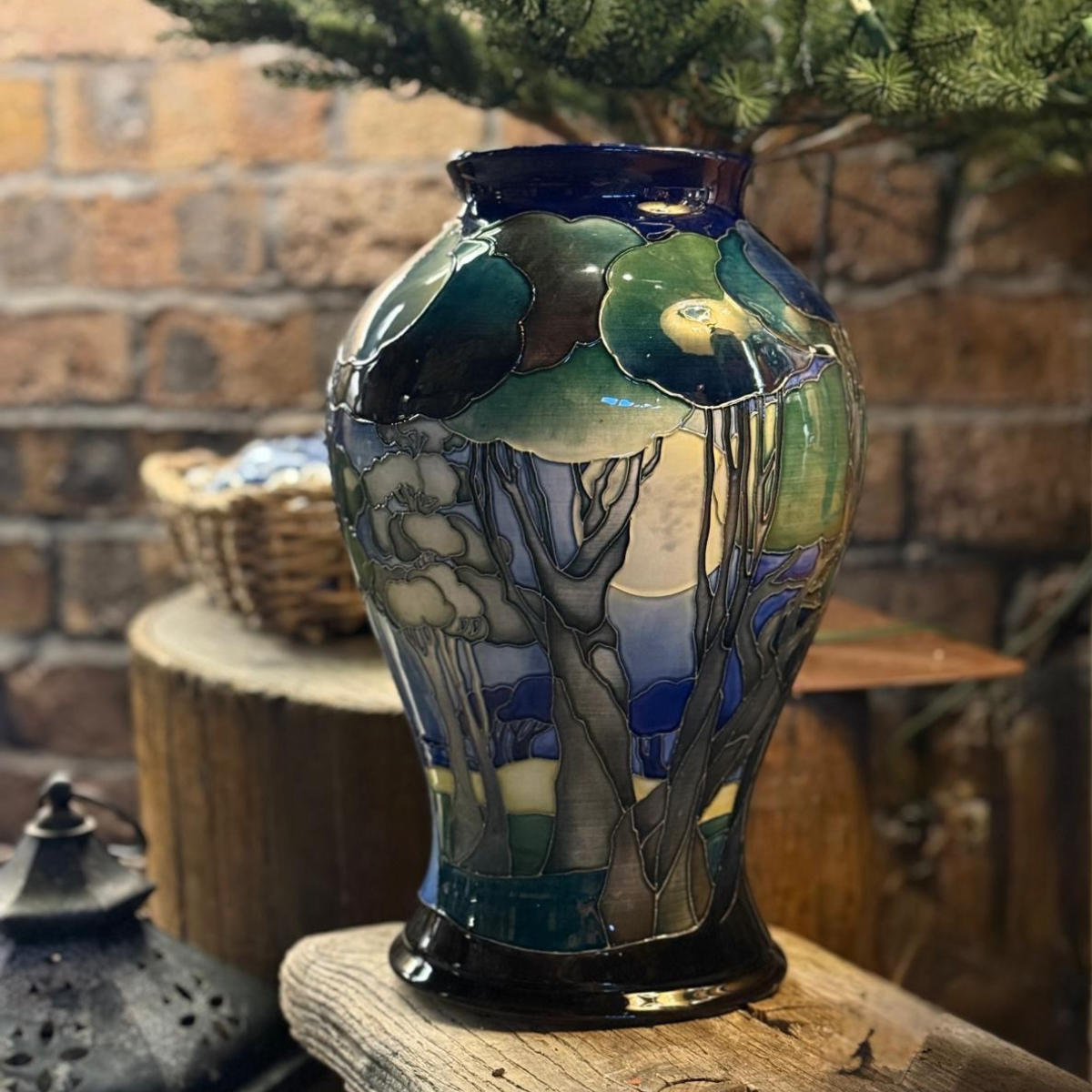 Moorcroft Moonlit Forest Vase 46/12-Goviers