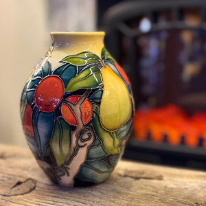 Moorcroft Partridge Orchard Vase 3/5-Goviers